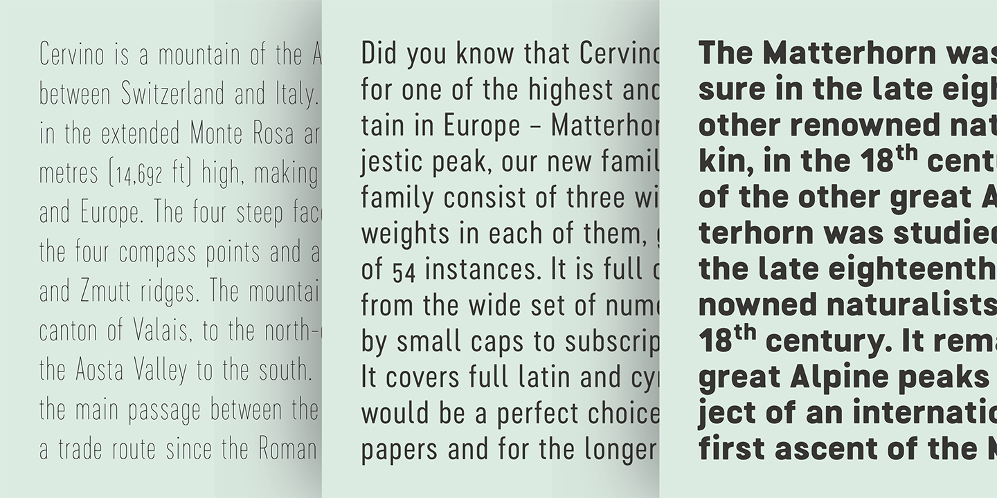 Przykładowa czcionka Cervino Condensed #8